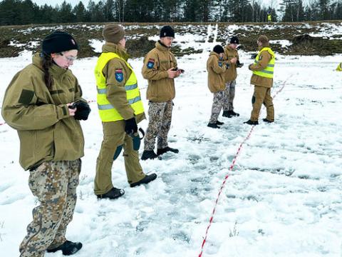 Šaušanas nodarbība poliginā "Meža Mackeviči" no 14. līdz 15. martam